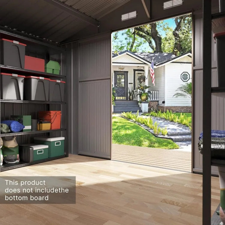 10FT x 8FT Outdoor Metal Storage Shed with Vent