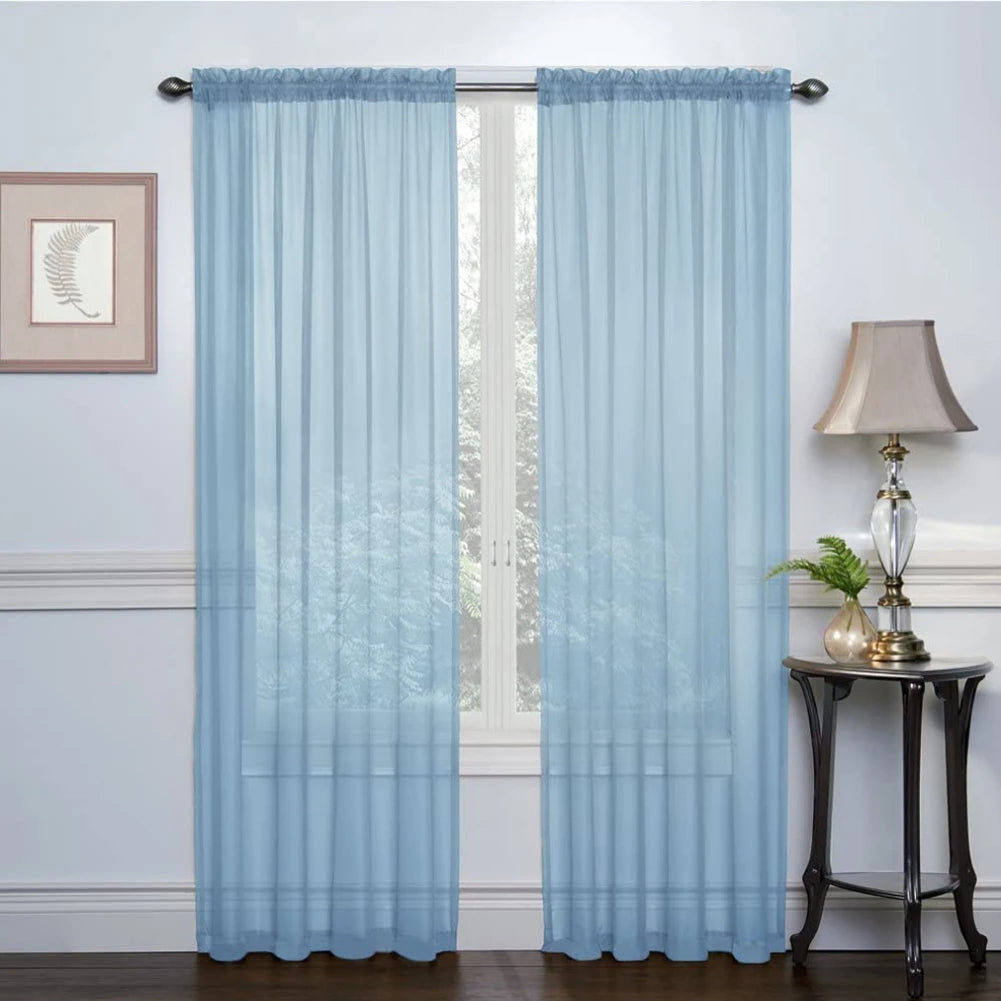 Elegant Light Filtering Sheer Curtains Panels