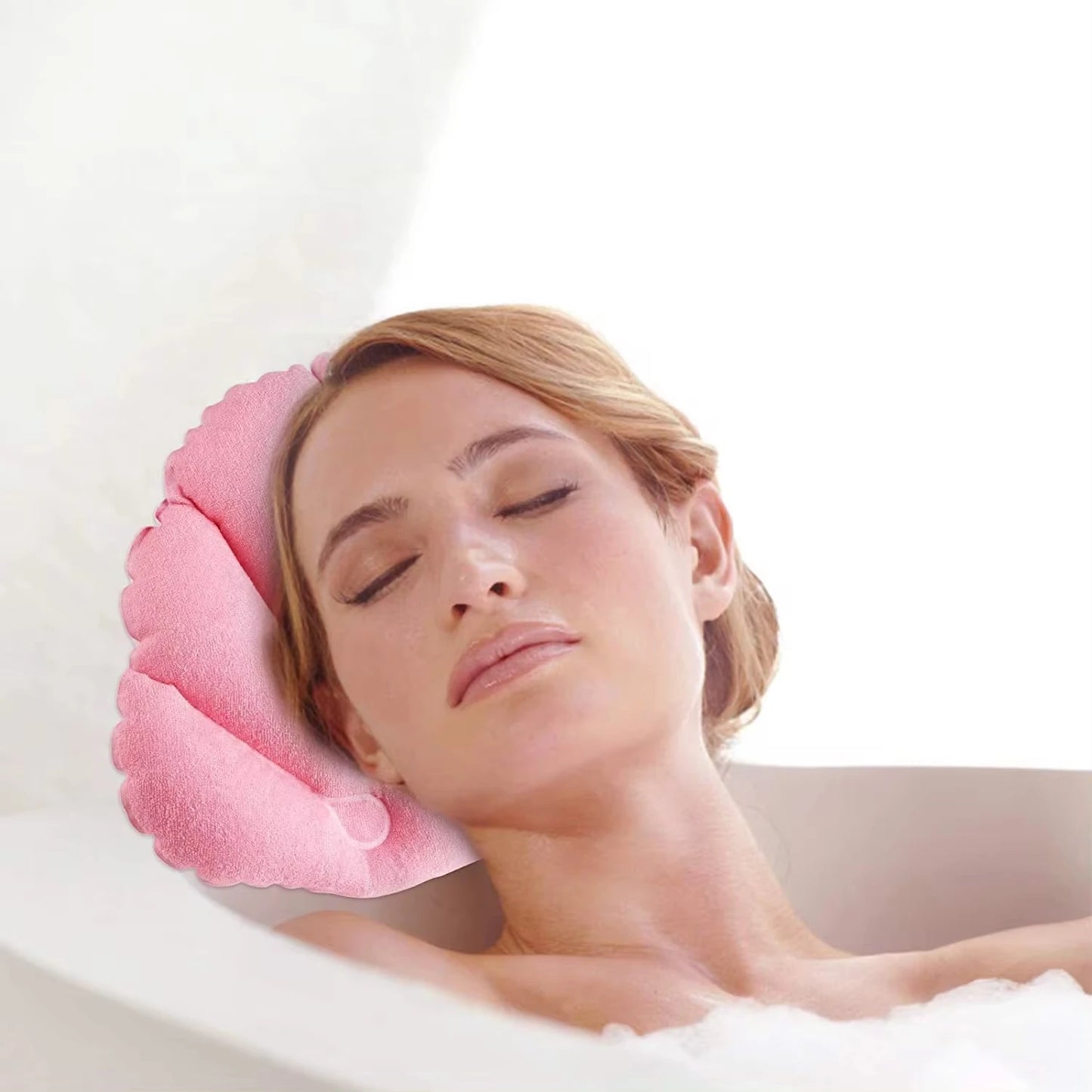 Comfortable Waterproof Bath Pillow with Suction Cups