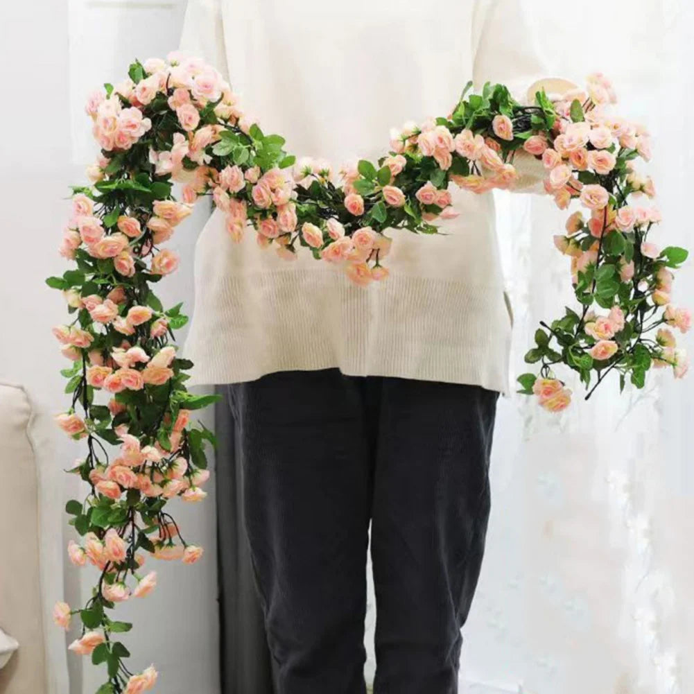 Artificial Silk Rose Flower Vine Wedding Decoration