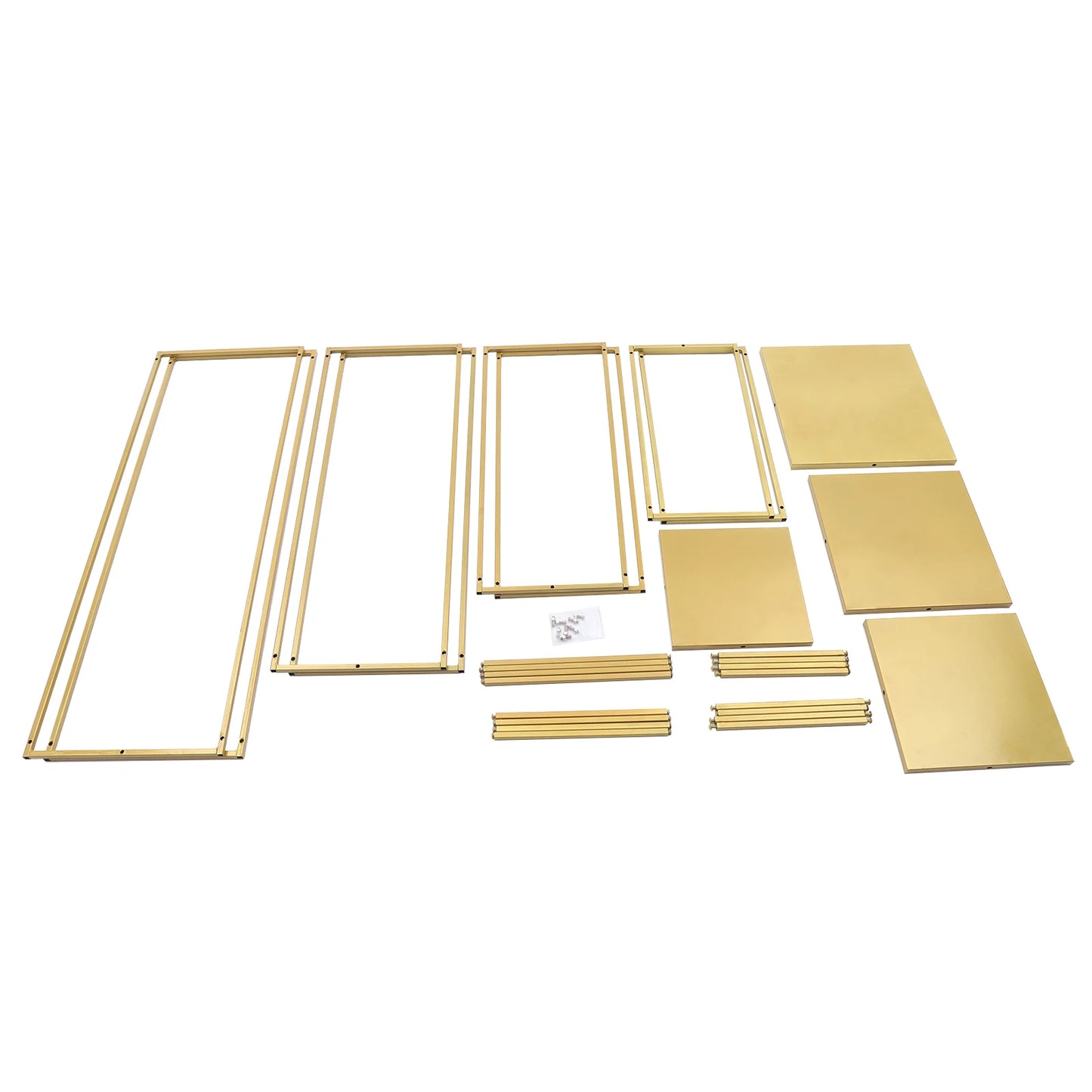 Gold Flower Stand Metal Column Vase Display Rack