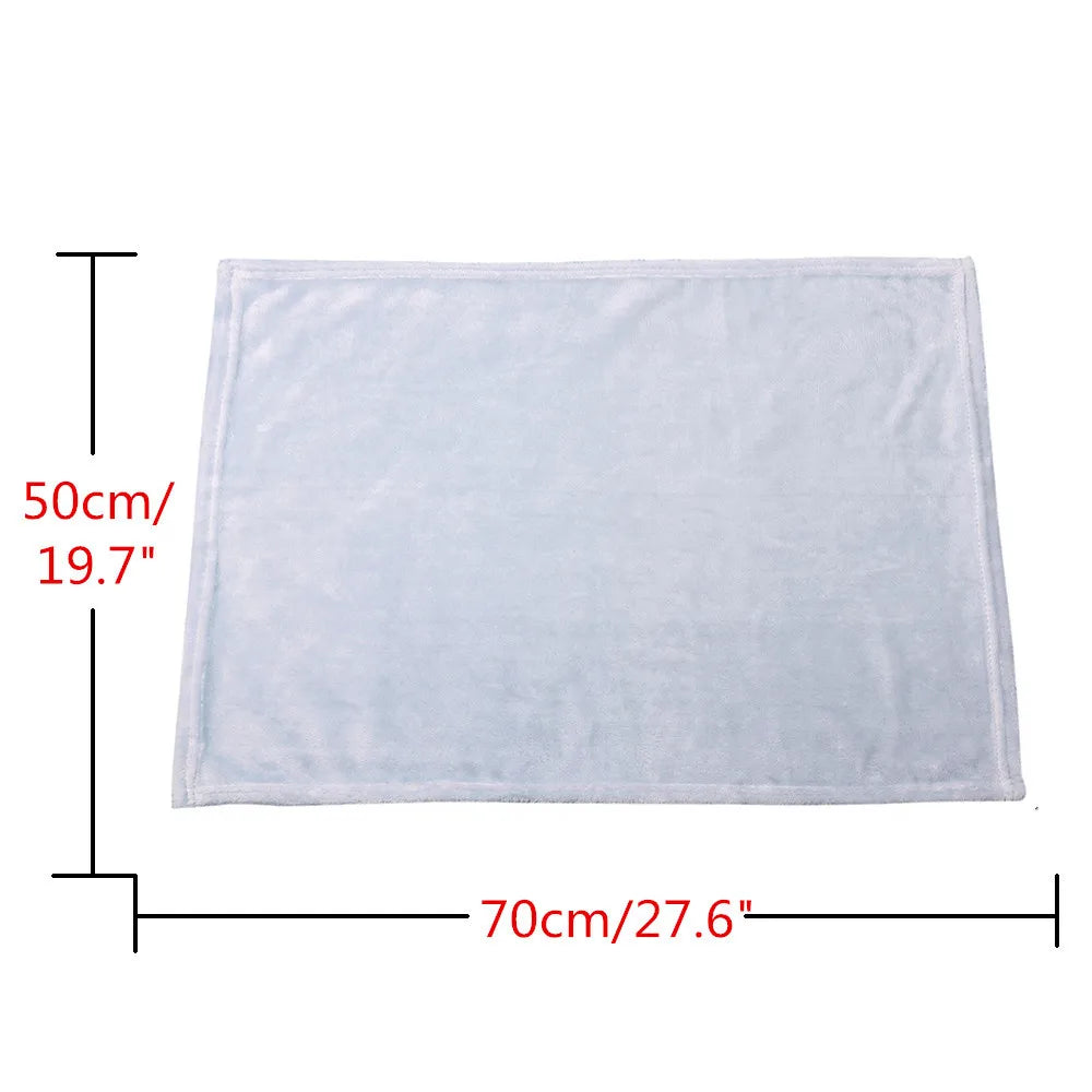 Premium Soft Black Flannel Throw Blanket 50x70cm