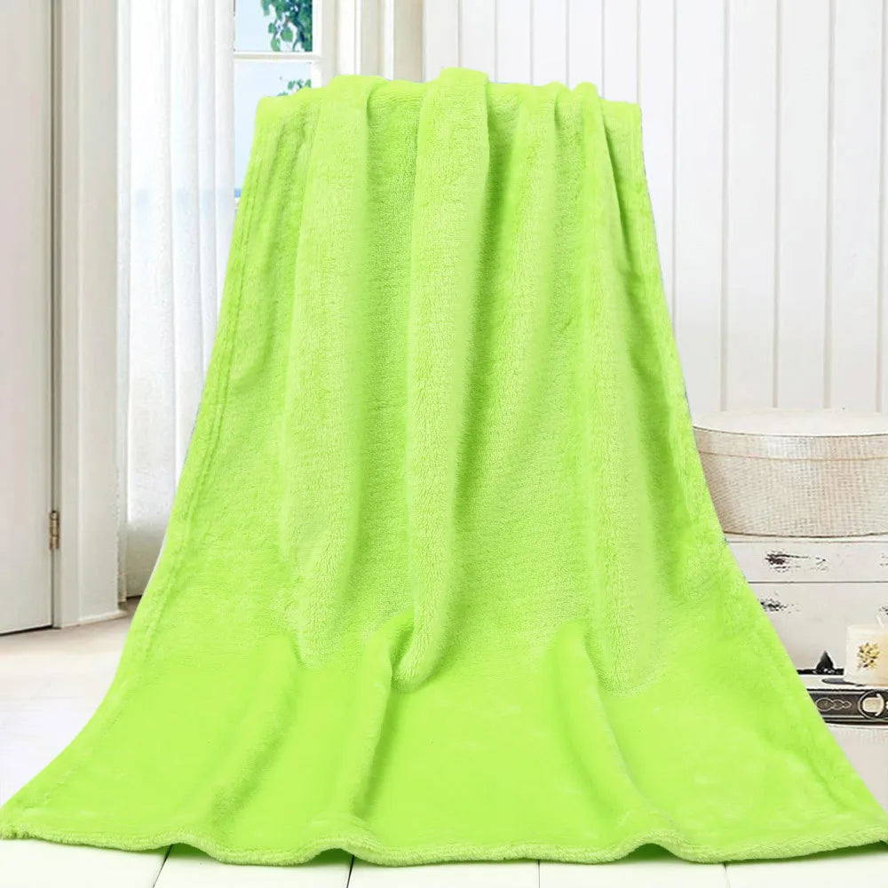 Premium Soft Black Flannel Throw Blanket 50x70cm