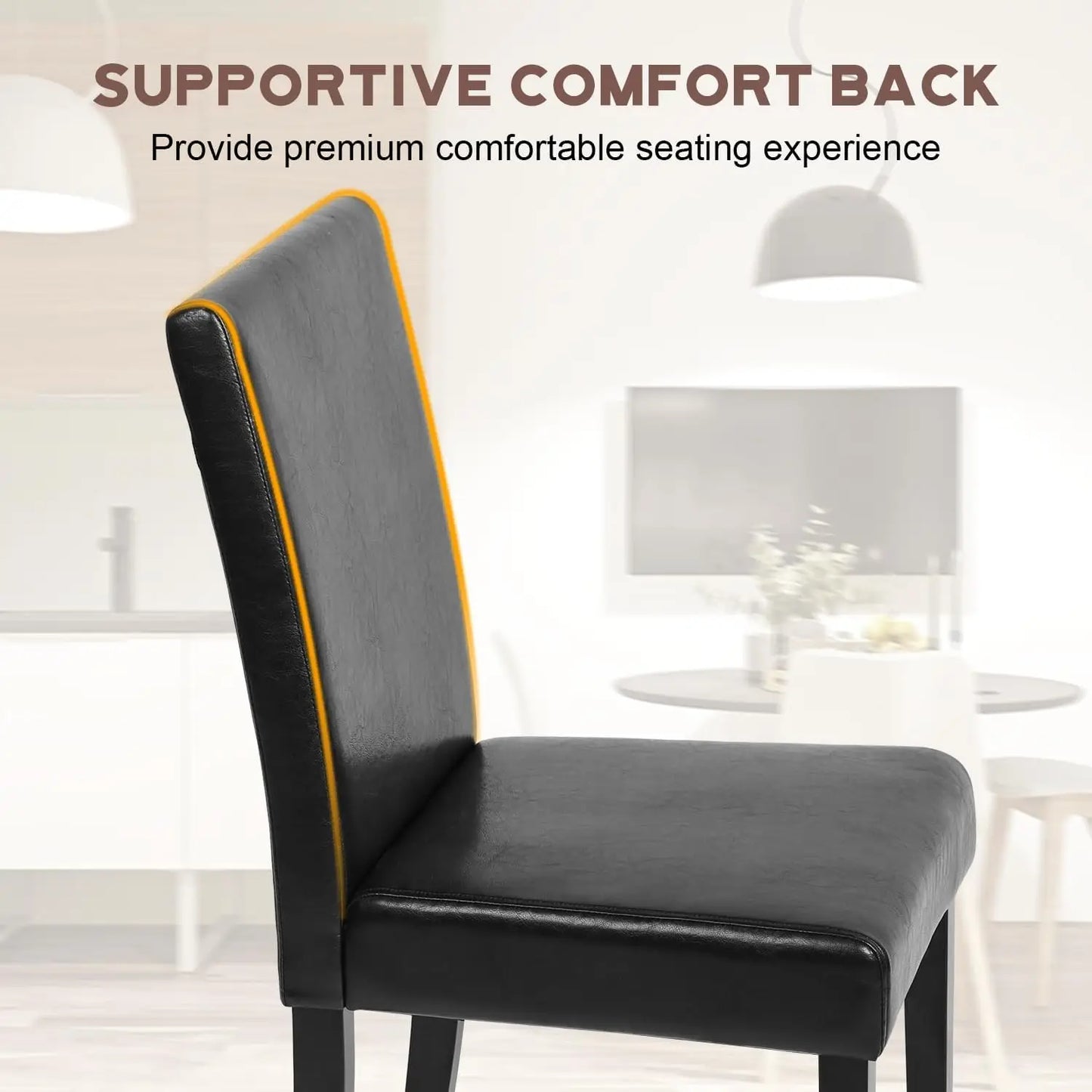 Stylish Dining Chairs Set of Four with Cushion