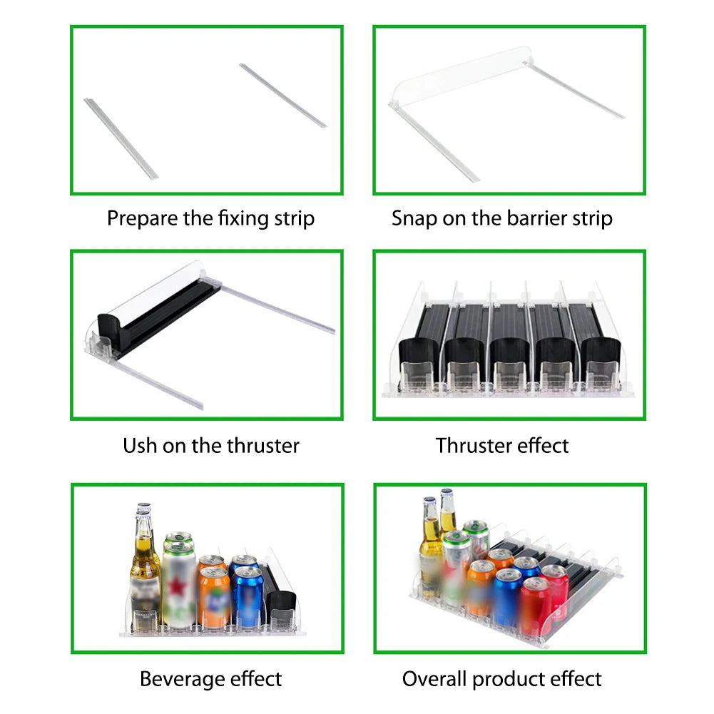 Adjustable Drink Organizer Dispenser for Cans Bottles