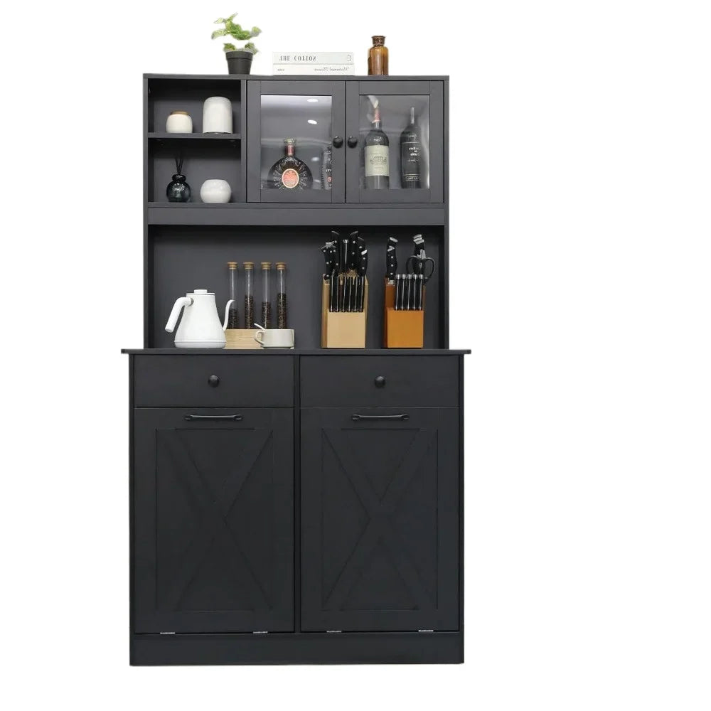 Dual Tilt Out Trash Storage Kitchen Cabinet