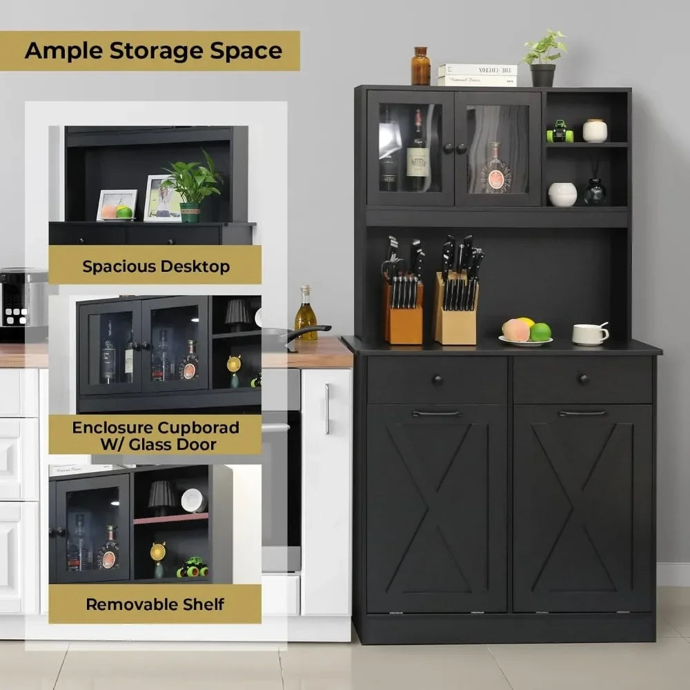 Dual Tilt Out Trash Storage Kitchen Cabinet