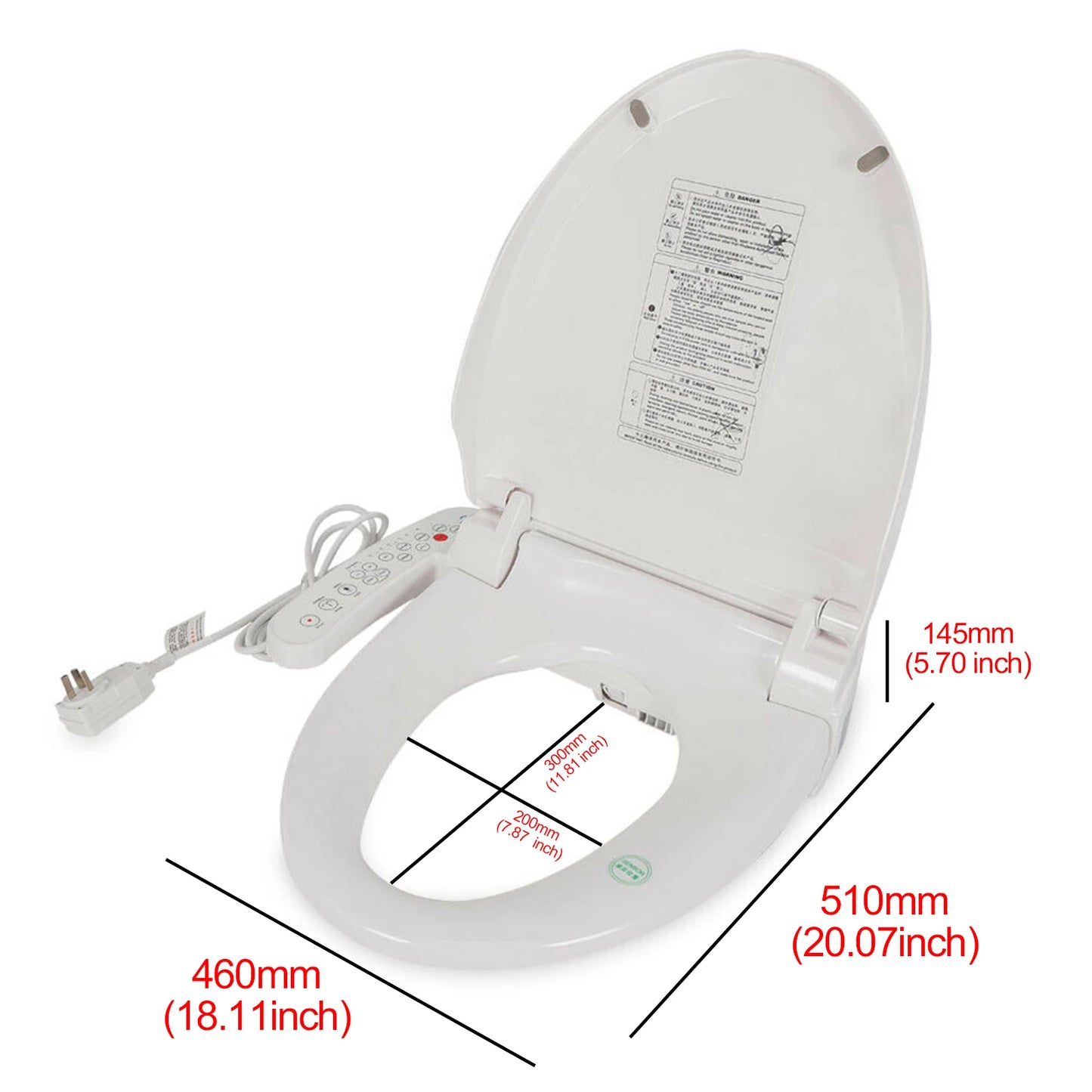Smart Electric Bidet Toilet Seat with Heated Features