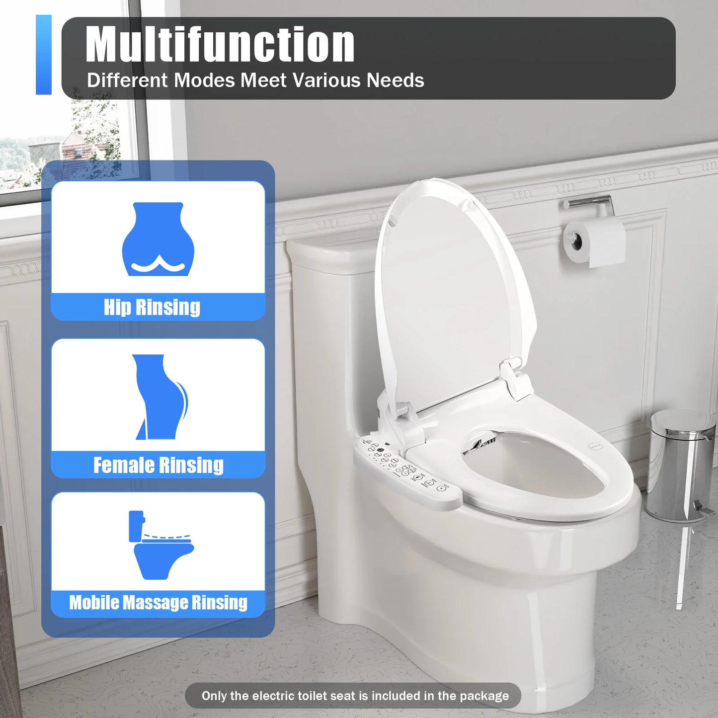 Smart Electric Bidet Toilet Seat with Heated Features