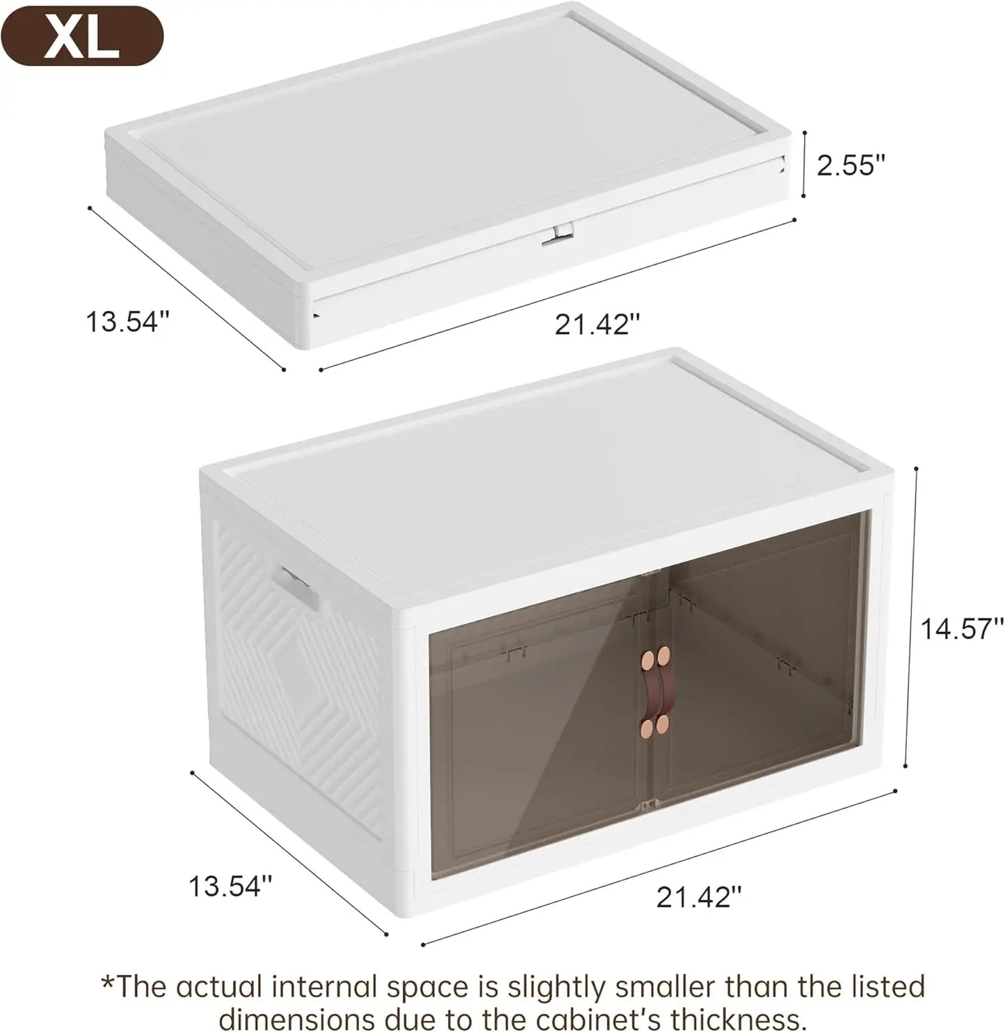 Collapsible Storage Bins with Wheels and Door