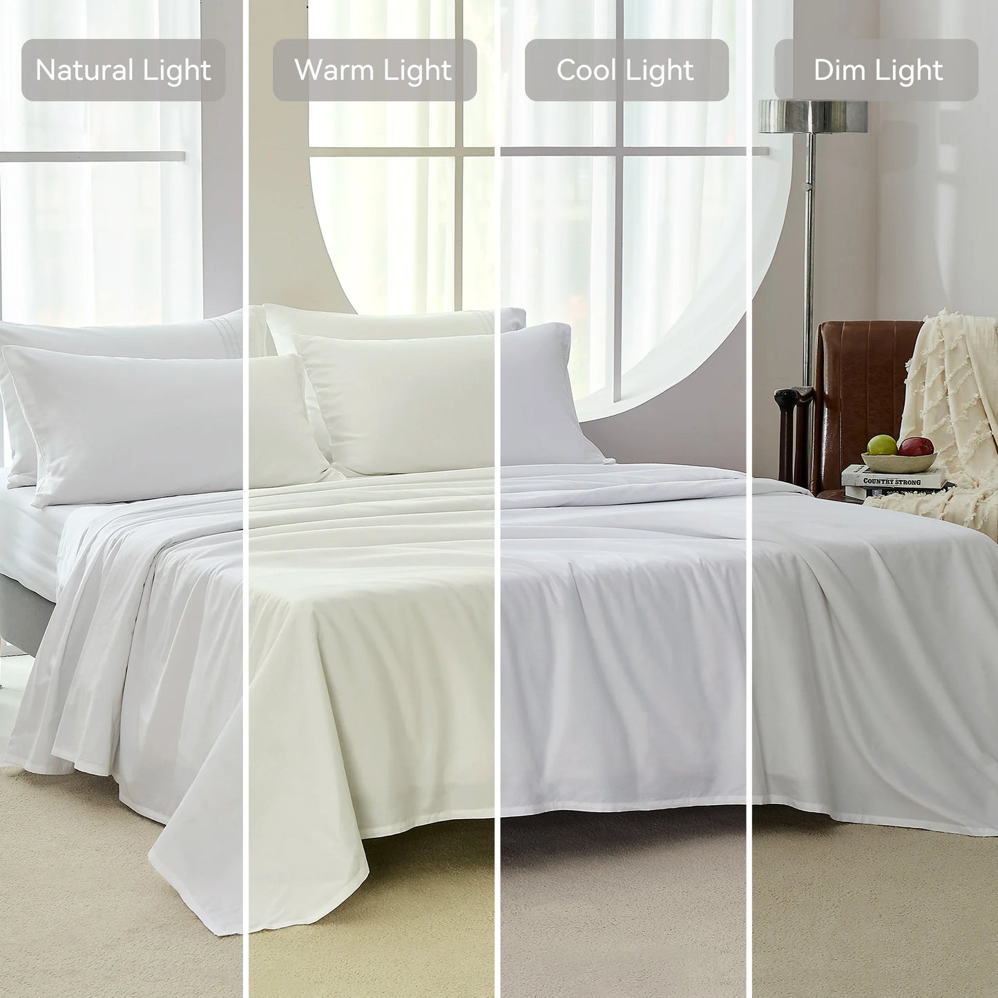 Soft Lyocell Cotton Bed Sheet Set of Four