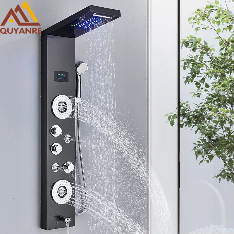 LED Rainfall Shower Panel with LCD Display