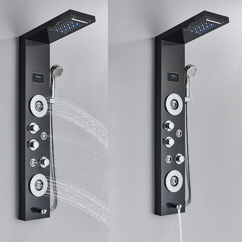 LED Rainfall Shower Panel with LCD Display