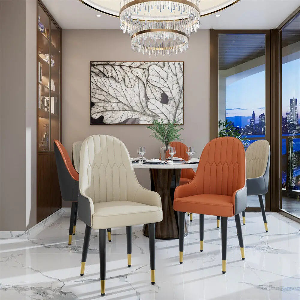 Luvodi Modern PU Leather Dining Chairs Set