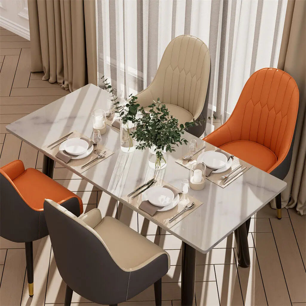 Luvodi Modern PU Leather Dining Chairs Set