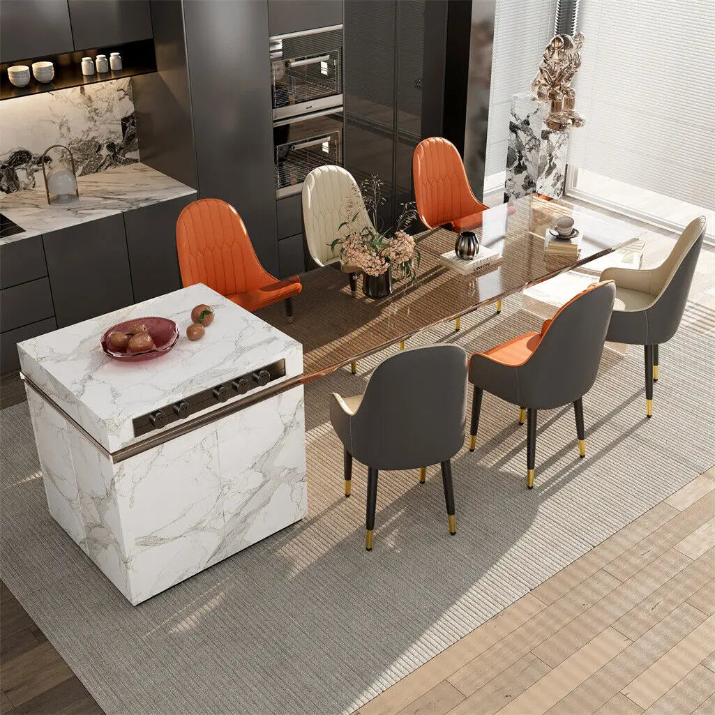 Luvodi Modern PU Leather Dining Chairs Set