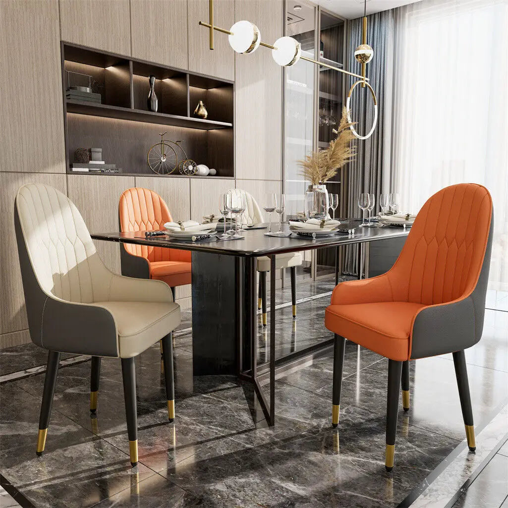 Luvodi Modern PU Leather Dining Chairs Set