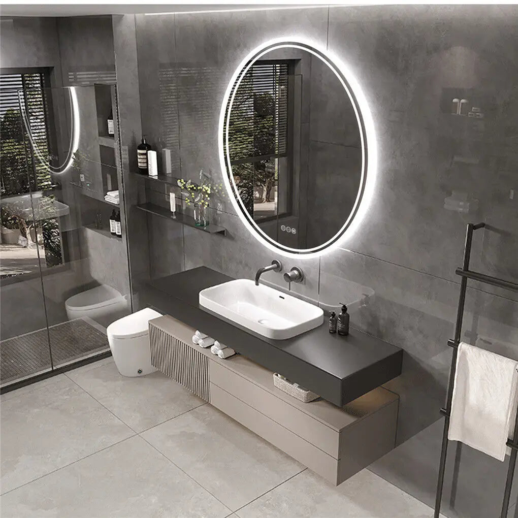 LUVODI Smart Round Bathroom LED Light Mirror