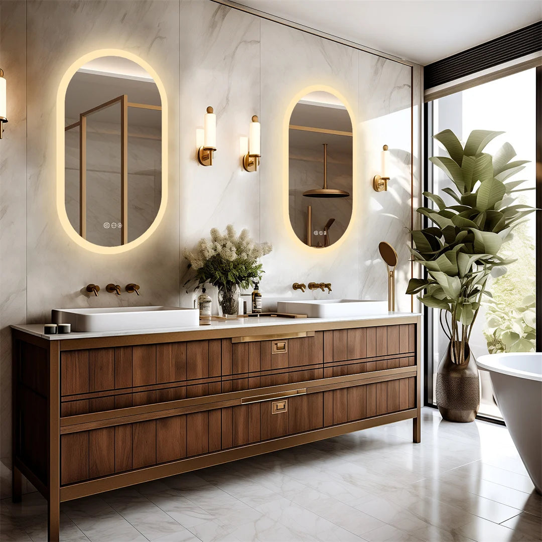 LUVODI Waterproof Backlit Touch Screen Bathroom Mirror