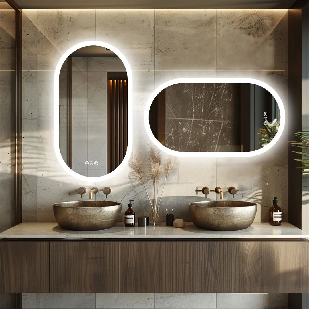 LUVODI Waterproof Backlit Touch Screen Bathroom Mirror