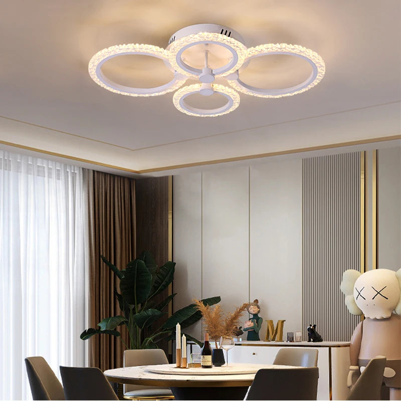 Modern Acrylic Ring Ceiling Lamp for Home