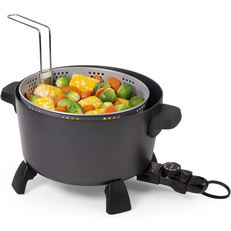 Presto 10 Quart Multi Cooker Steamer and Deep Fryer