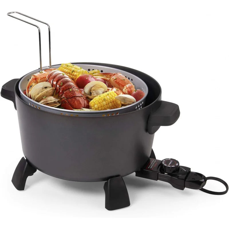 Presto 10 Quart Multi Cooker Steamer and Deep Fryer