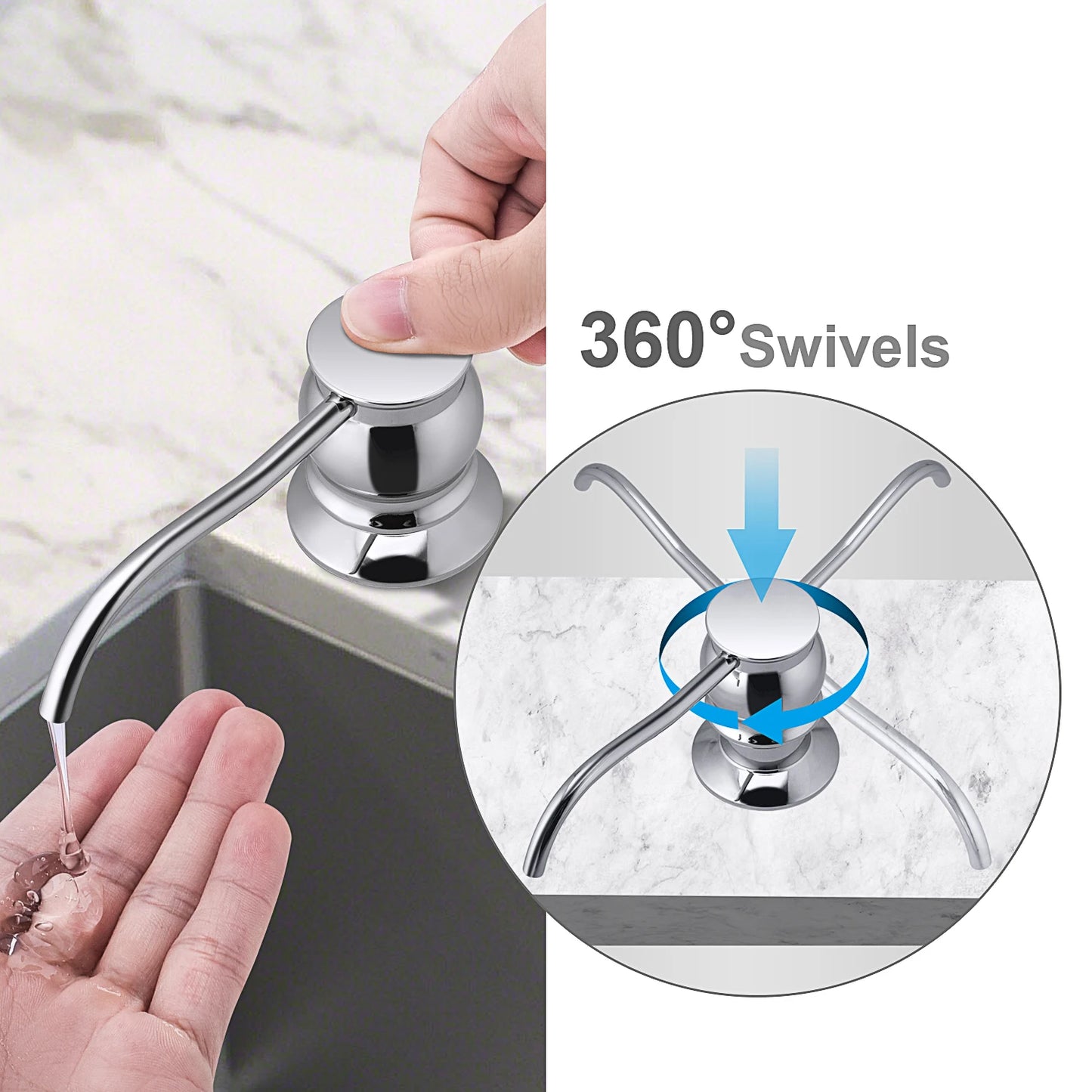 High Quality Liquid Soap Dispenser with Brass Pump