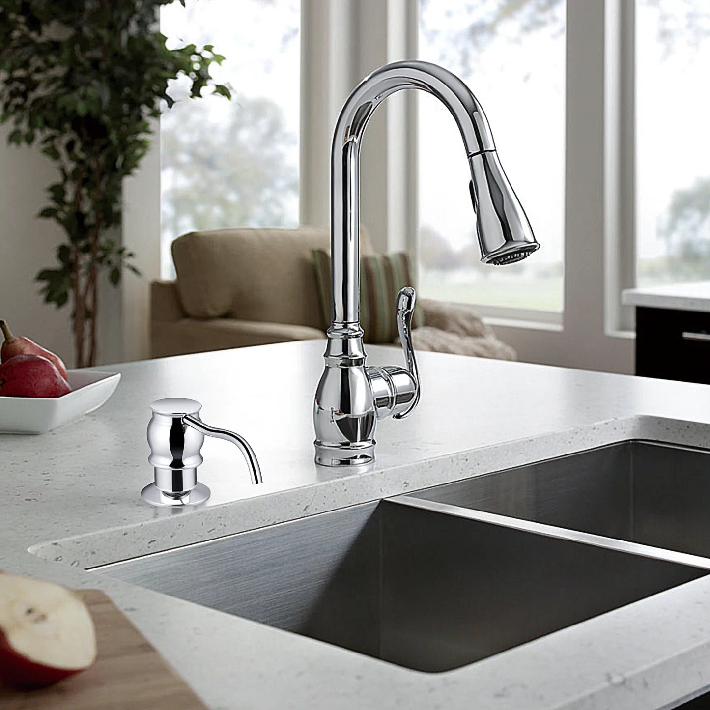 High Quality Liquid Soap Dispenser with Brass Pump