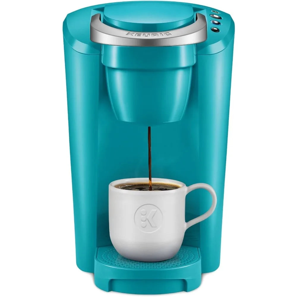Compact Turquoise Single Serve Coffee Brewer Machine