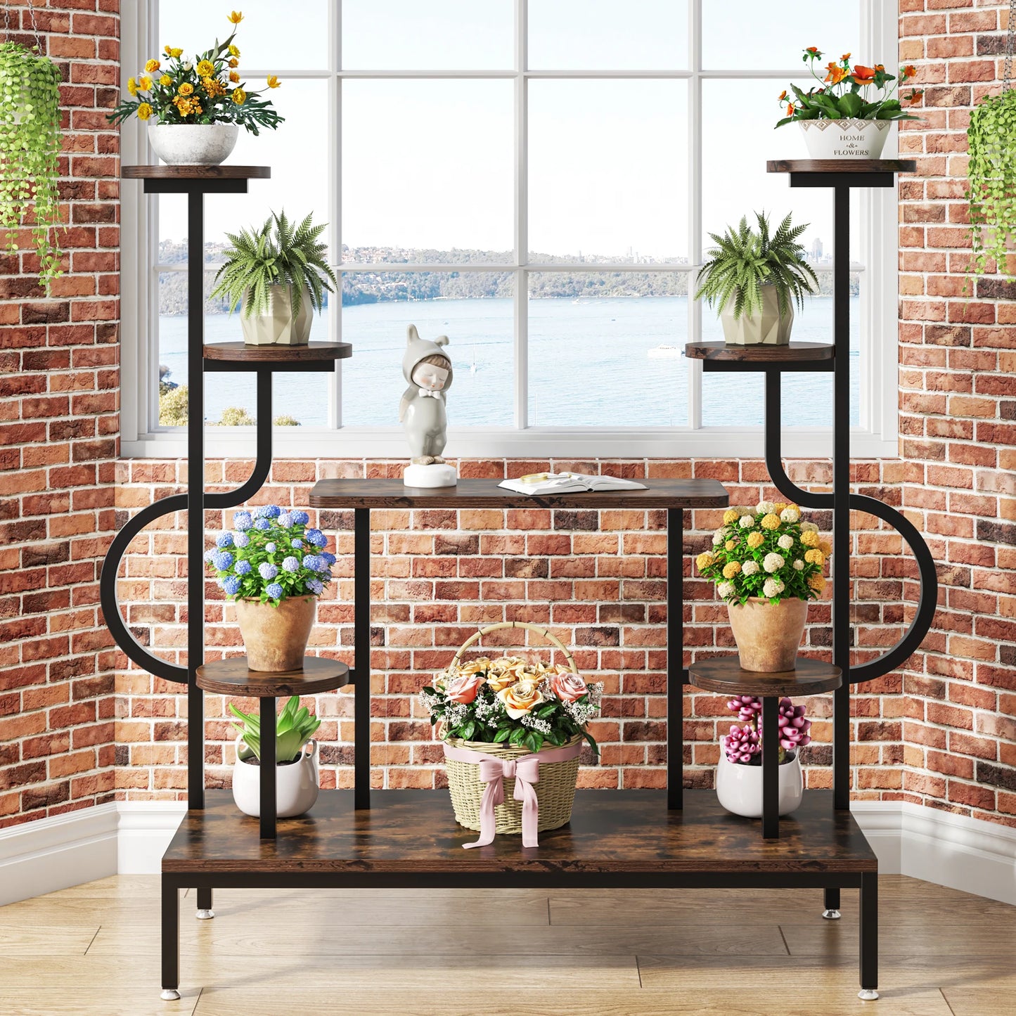 8 Tier Metal Plant Stand Tall Plant Shelf