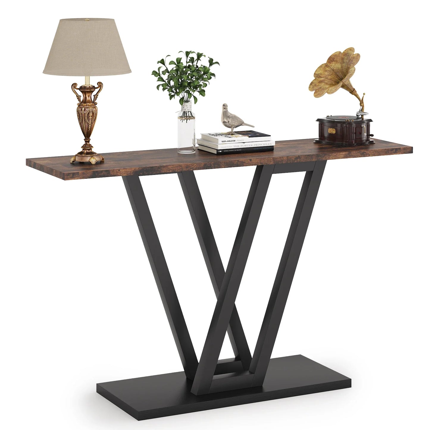 Industrial Console Table for Entryway and Hallway