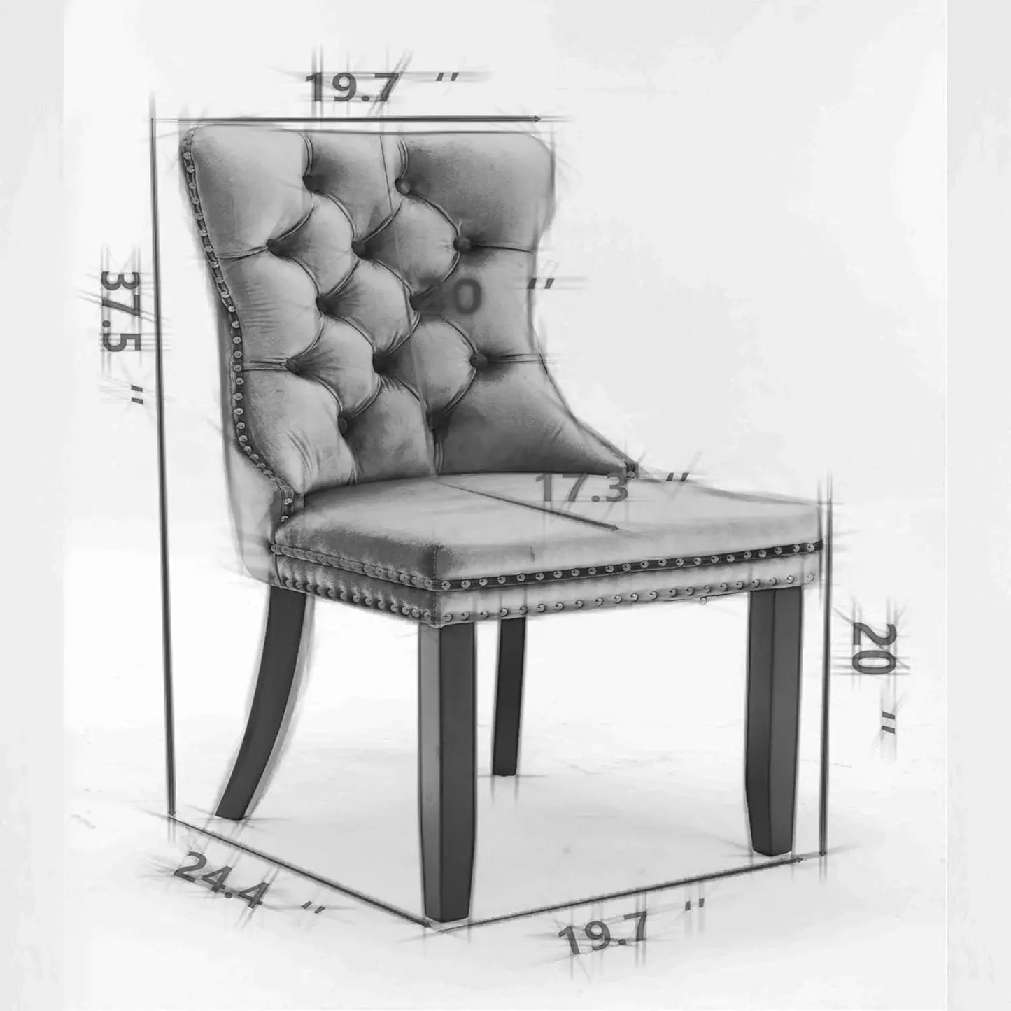 Elegant Velvet Dining Chairs Set of Six