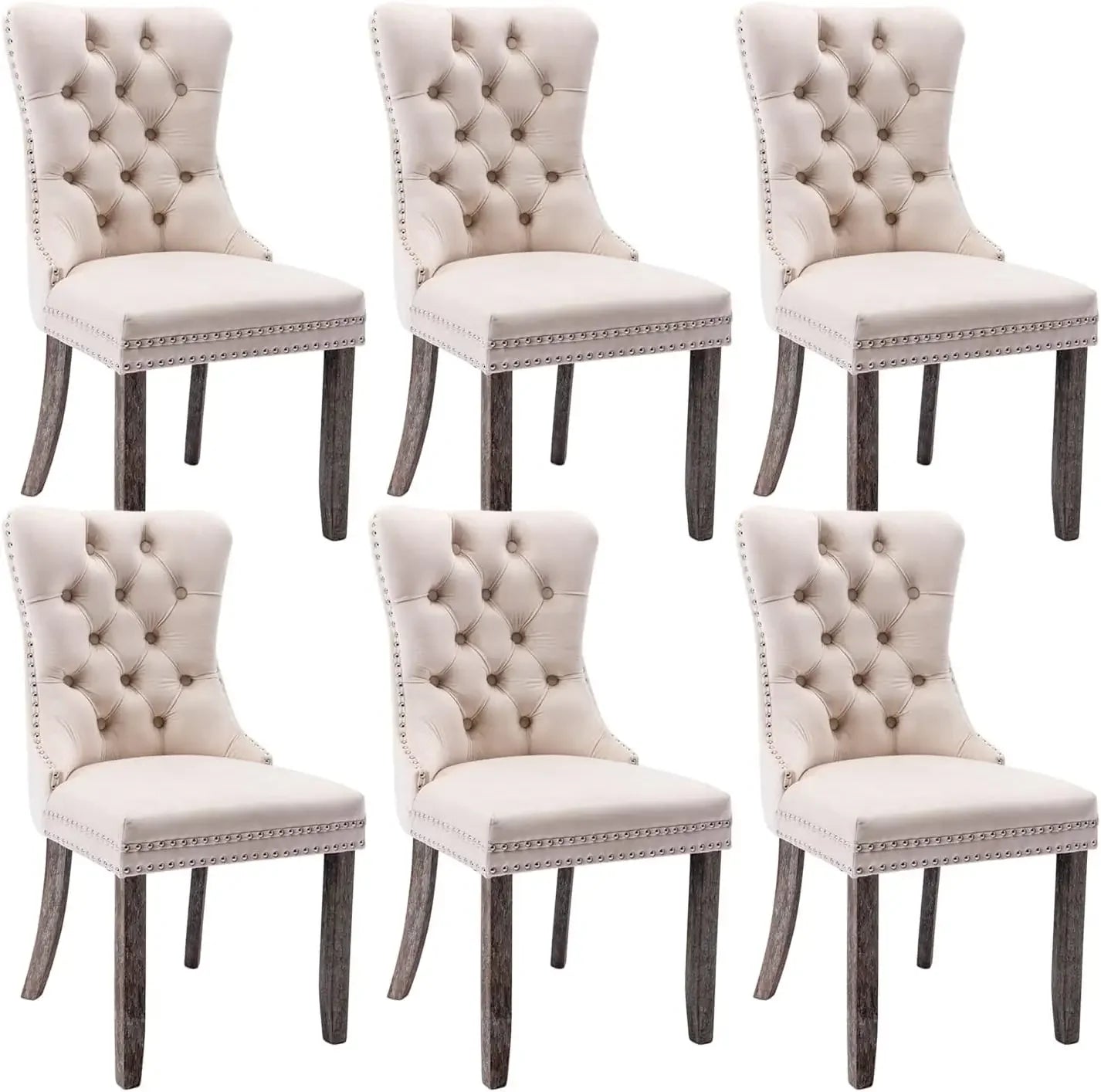 Elegant Velvet Dining Chairs Set of Six