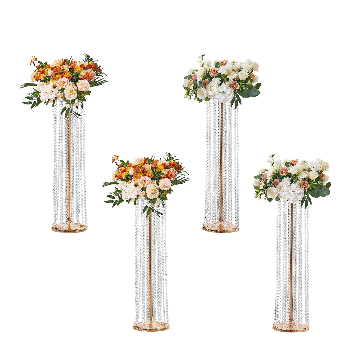Elegant Gold Metal Wedding Flower Stand Centerpiece