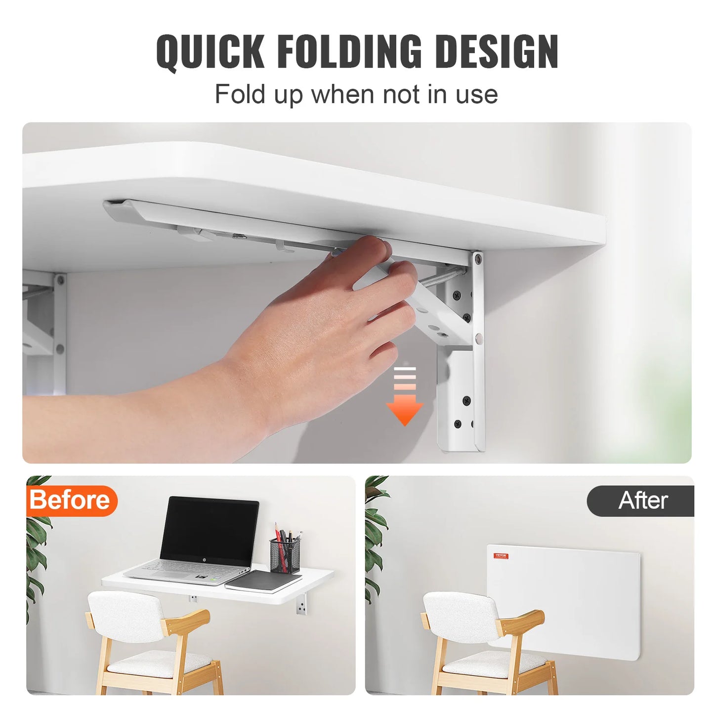 Space Saving Wall Mounted Folding Table