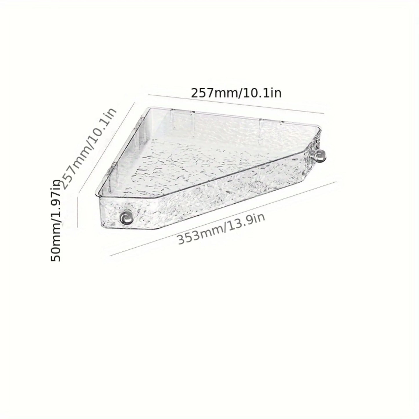 Waterproof Glacier Pattern Bathroom Corner Shelf