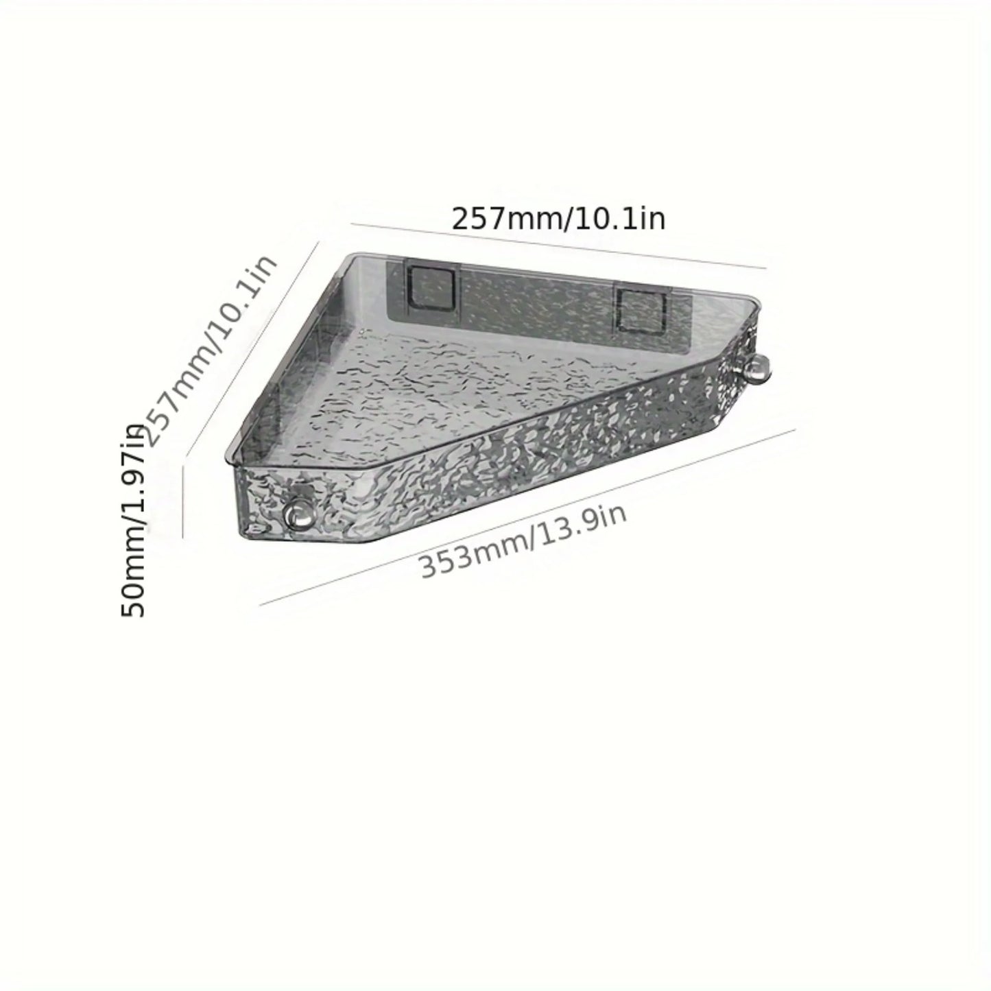 Waterproof Glacier Pattern Bathroom Corner Shelf