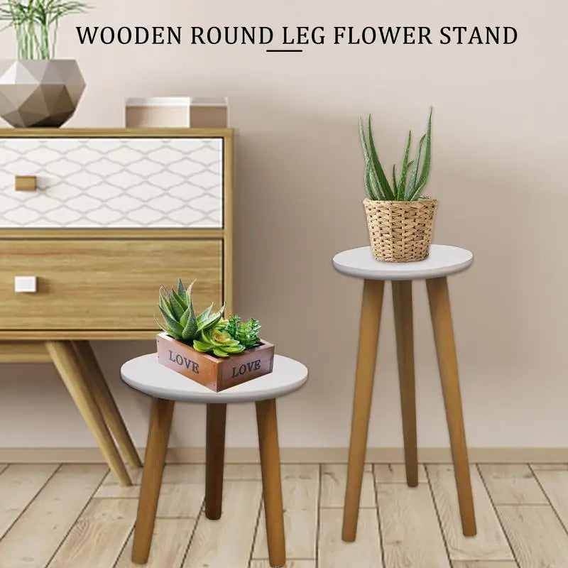 Stylish Wooden Plant Stand for Indoor Outdoor Use