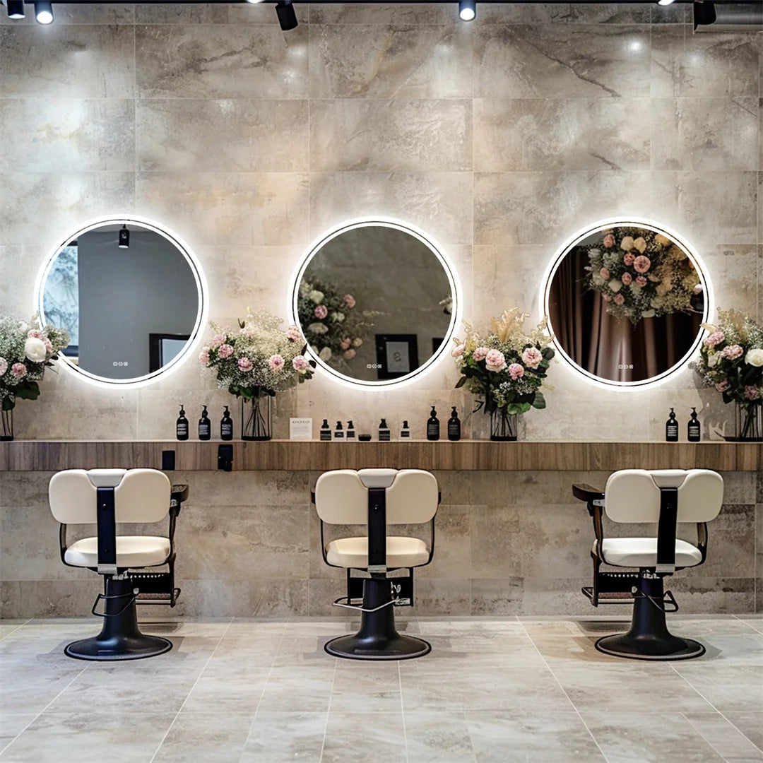 LUVODI Smart Round Bathroom LED Light Mirror