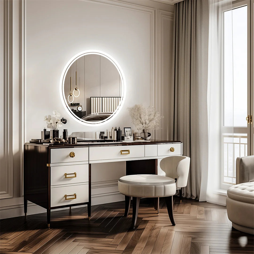 LUVODI Smart Round Bathroom LED Light Mirror